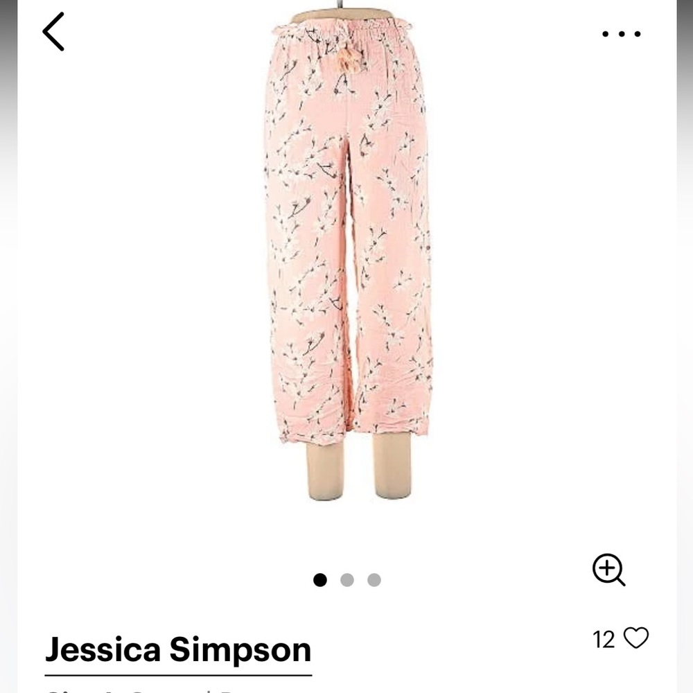 Jessica Simpson girls cherry blossom floral casual pants. Used lightly !!